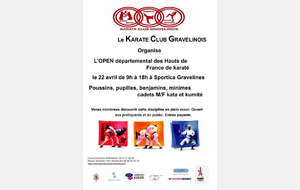 Département 59: Open Départemental Poussins / Pupilles / Benjamins / Minimes / Cadets M/F Kata et Combat
